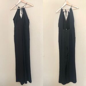 maria vazquez open back wide leg jumpsuit